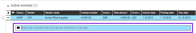 Comment field