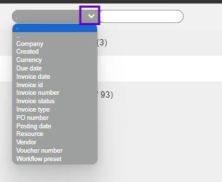 Filter invoice