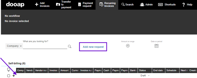 New payment request