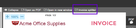 invoice splitter